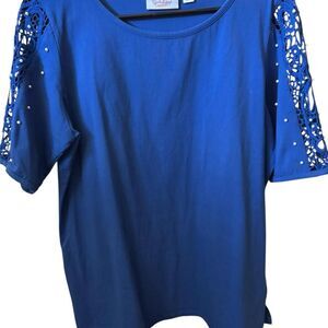 Quacker-factory Women's Blue Blouse